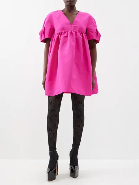 Платье мини из тафты в стиле бэби-долл Nina Ricci, розовый