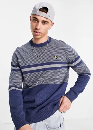 Джемпер с полосками Lyle & Scott-Темно-синий
