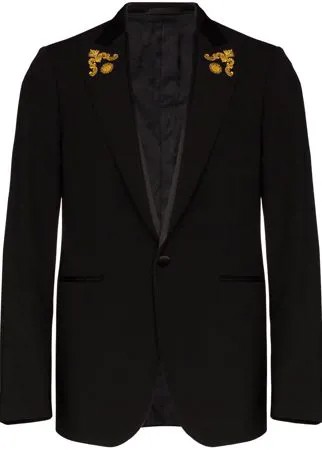 Versace однобортный пиджак с вышивкой Baroque