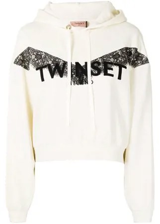 TWINSET худи оверсайз с логотипом