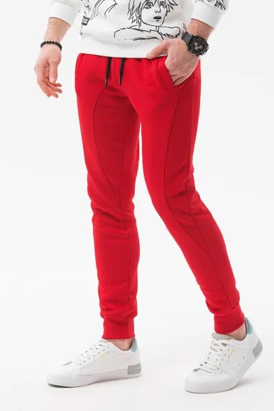 Спортивные брюки с выделенными швами Ombre, красный