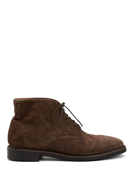 Темно-коричневые мужские кожаные ботинки Alberto Fasciani