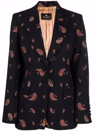 ETRO шерстяной пиджак с принтом пейсли