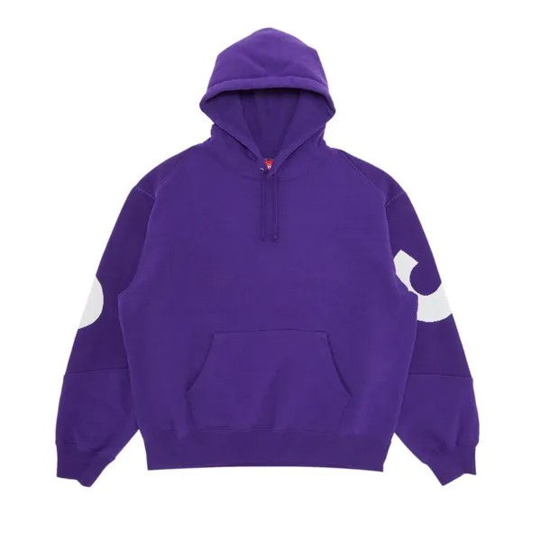 Толстовка Supreme Big Logo Jacquard Hooded 'Purple', фиолетовый