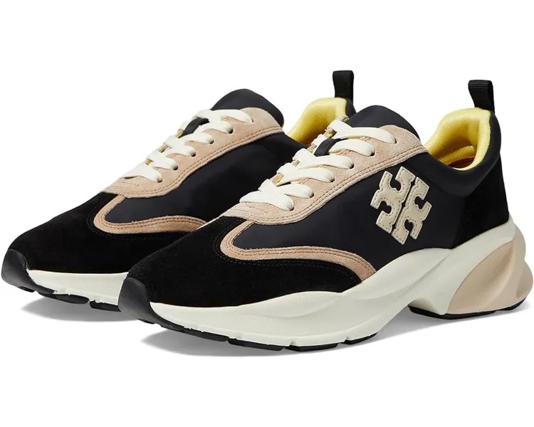Кроссовки Tory Burch Good Luck Trainer, цвет Black/Cream/Black