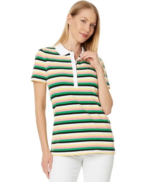 Поло Tommy Hilfiger Multi Color Striped, черный