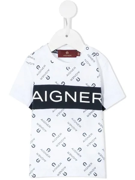 Aigner Kids футболка с логотипом