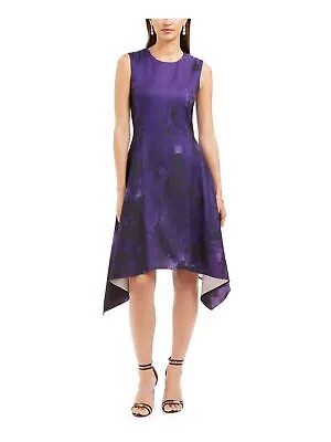NATORI Женское фиолетовое вечернее платье без рукавов длиной выше колена + расклешенное платье 10