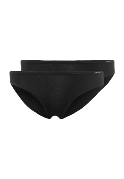 Хлопковые трусы Advantage, 2 шт., этикетка, для женщин SKINY, черный