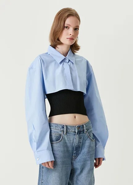 Двухслойная блузка Alexander Wang, синий