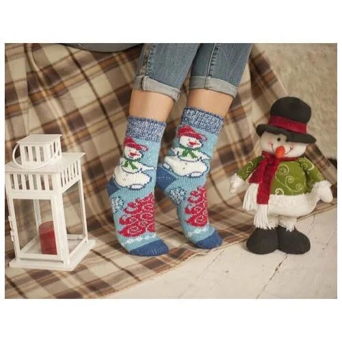Носки Бабушкины носки, размер 38-40, голубой