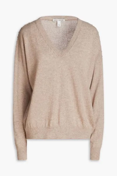 Меланжевый кашемировый свитер Autumn Cashmere, светло-коричневый