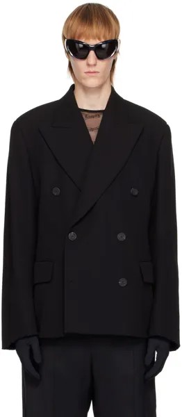 Черный приталенный пиджак Balenciaga