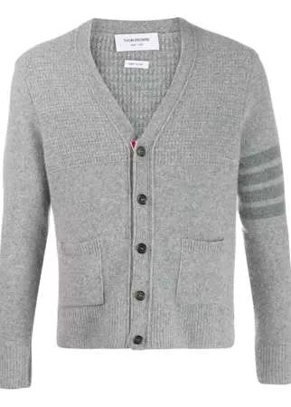Thom Browne кардиган с V-образным вырезом и полосками 4-Bar