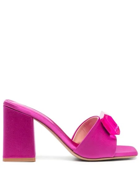 Gianvito Rossi мюли Jaipur на блочном каблуке, розовый