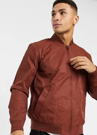 Куртка-бомбер кирпичного цвета Topman-Коричневый