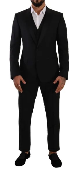 Костюм DOLCE - GABBANA Черный MARTINI Однобортный костюм из 3 предметов EU54/US44/XL $3000