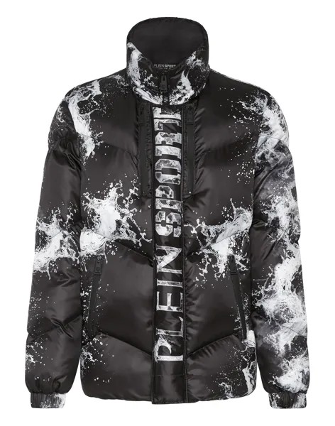 Нейлоновая стеганая куртка Splash Extreme Plein Sport, цвет Black / White