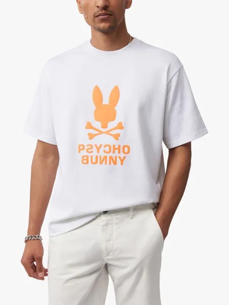 Футболка Llyods с рисунком Psycho Bunny, белый/мульти