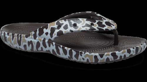 Мужские и женские сандалии Crocs — классические шлепанцы с анималистическим принтом, обувь для душа