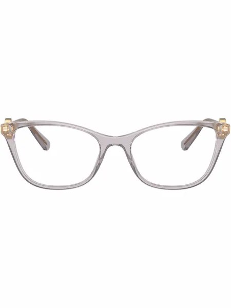 Versace Eyewear очки в прозрачной оправе 'кошачий глаз'