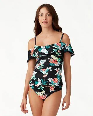 Танкини с открытыми плечами и воланами Tommy Bahama Floral Springs, разноцветный, S