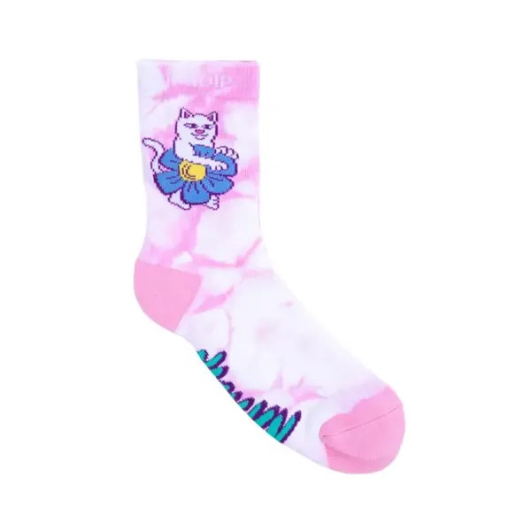 Носки RIPNDIP Nature Is Healing Mid Socks Pink Tie Dye 2022