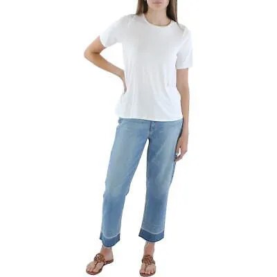 Женская белая футболка с круглым вырезом из смеси тенсела Eileen Fisher XXS BHFO 9653