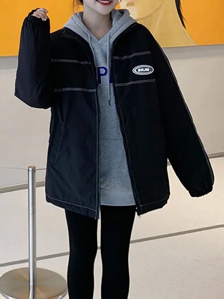 Milanoo Women Puffer Coats Black Long Turndown Collar Front Button Long Sleeves Casual Thicken Winte