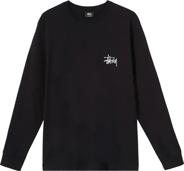 Лонгслив Stussy Basic Long-Sleeve Tee 'Black', черный