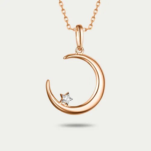 Подвеска GOLD CENTER, золото, 585 проба, фианит