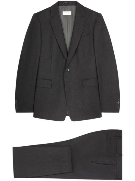 DRIES VAN NOTEN шерстяной костюм, серый