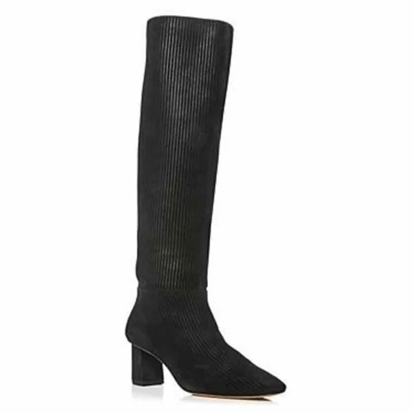 Женские замшевые ботинки с квадратным носком 3.1 Phillip Lim, черные 36,5 евро США 6,5