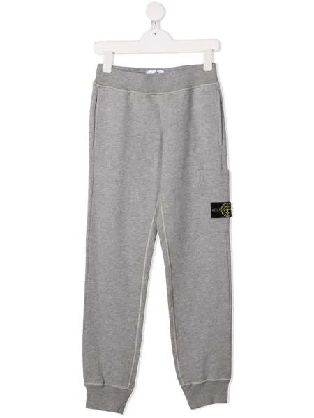 Stone Island Junior спортивные брюки с нашивкой-логотипом