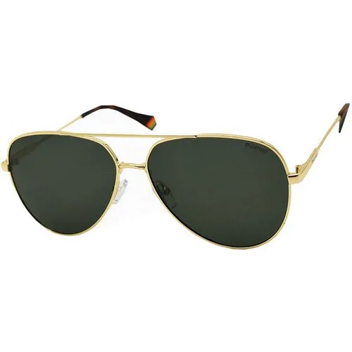 Солнцезащитные очки Polaroid PlD 6185/S, золотой, зеленый