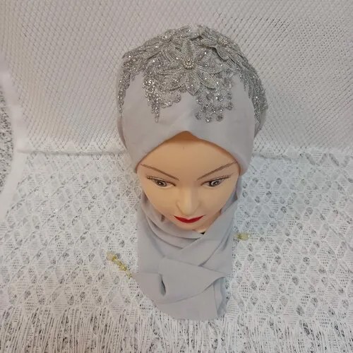Платок хиджаб серый