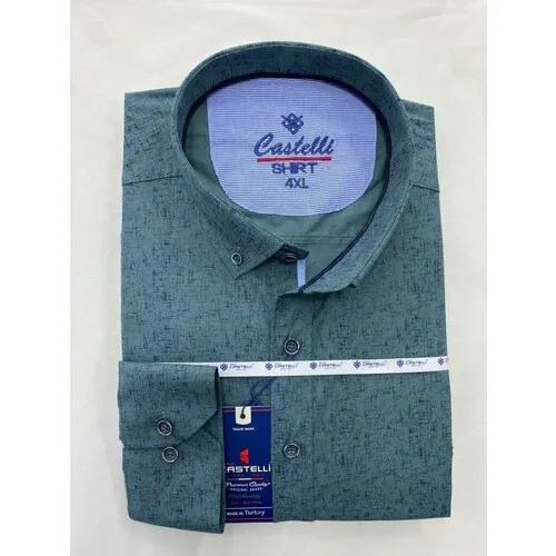 Рубашка Castelli, деловой стиль, длинный рукав, воздухопроницаемая, размер 6XL(68), мультиколор