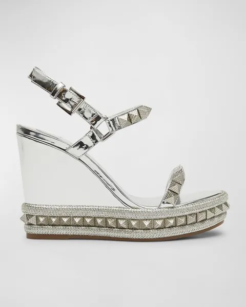 Сандалии Pyraclou на металлической танкетке с шипами Christian Louboutin