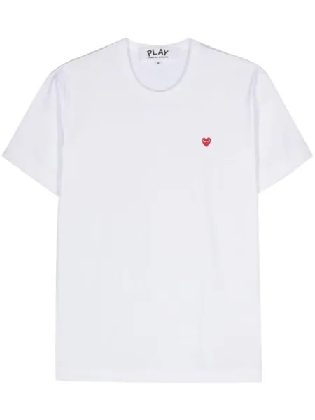 Comme Des Garçons Play футболка с нашивкой, белый