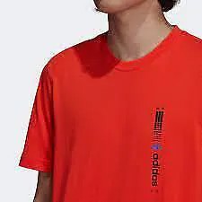 Мужская футболка Adidas с графическим символом, полусолнечно-красная, X-Large