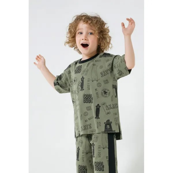 Crockid  Фуфайка для мальчика Мишка и скейт КР 301470