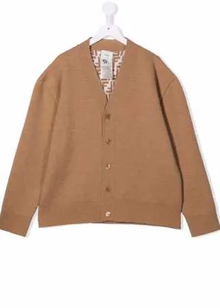 Fendi Kids кардиган с V-образным вырезом