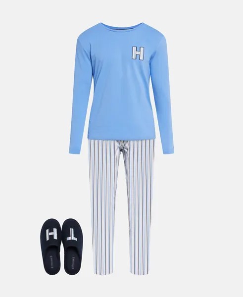 Пижама с тапочками Tommy Hilfiger, синий