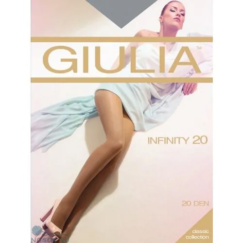 Колготки Giulia Infinity, 20 den, размер 3/M, серый, бесцветный