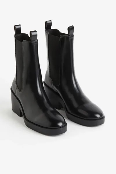 Ботинки челси на каблуке H&M, черный