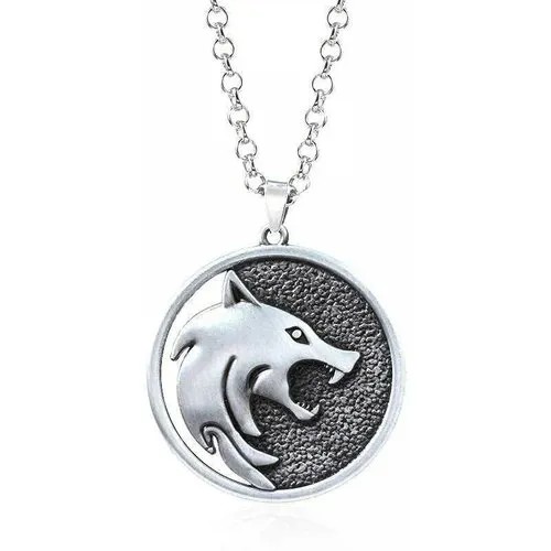 Двусторонний кулон медальон подвеска ожерелье с изображением волка по сериалу Ведьмак The Witcher Дикая охота