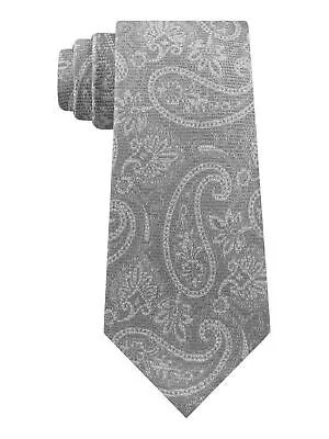 Мужской серый тонкий галстук MICHAEL KORS с узором пейсли