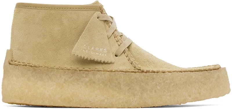 Бежевые ботинки дезерты Caravan Clarks Originals