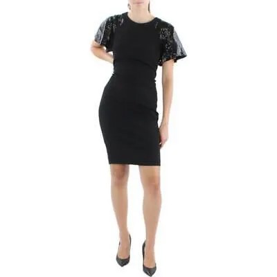 Calvin Klein Женское черное вечернее мини-платье с пайетками Petites 0P BHFO 8018