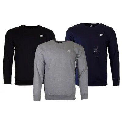 Мужская толстовка Nike Soft French Terry Sportswear Club Crew Pullover Sweatshirt